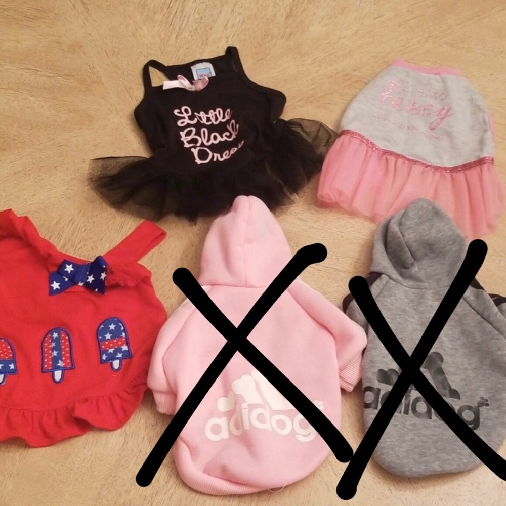 3 XS Dog Dresses